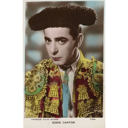 Eddie Cantor Film Star As Spanish Bullfighter Rare Real Photo Postcard