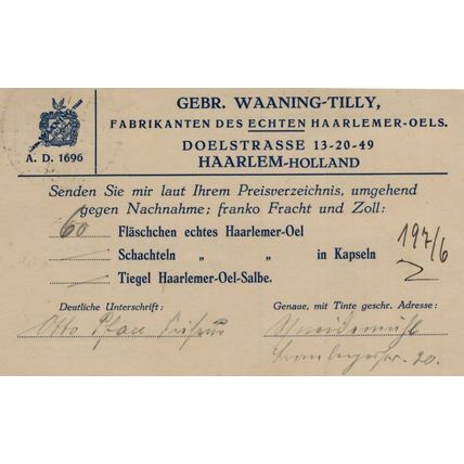 Haarlem Holland Dutch Oil Petrol Company Antique Postcard