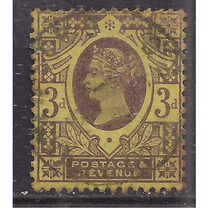 GB 1887 - 92 QV 3d Jubilee used SG 202 (K753 )
