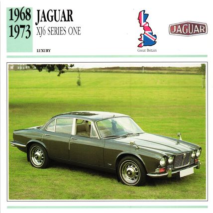 Collectors Club card. Classic Cars. Jaguar XJ6 Series One