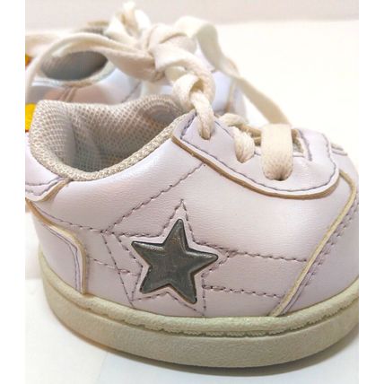 Build A Bear Workshop Tennis Shoes White W/ Silver Star Lace Up Leather Light Up