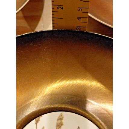 Vintage Brass Serving Bowl Tableware Brushed Gold Lot Of 3 Flying Pheasant Bird