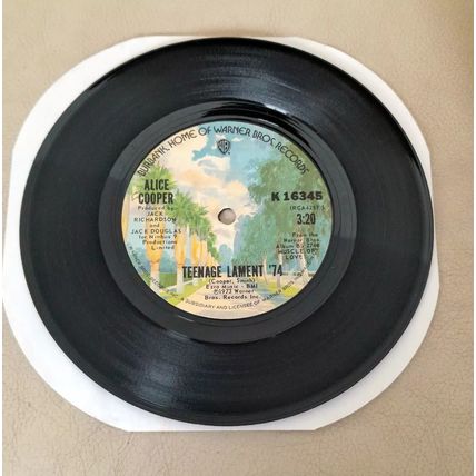 Alice Cooper : Teenage Lament '74 : 7" Single : 1973