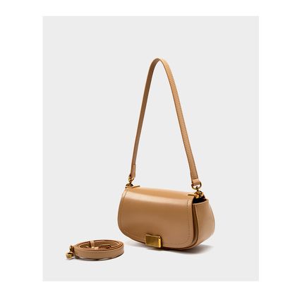 Women's Small Crossbody Bags Lady Cow Leather Shoulder Handbag Brown