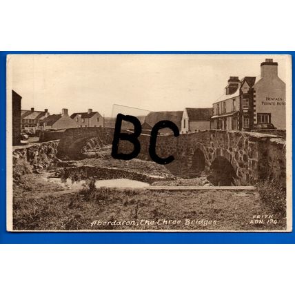 Postcard The Three Bridges & Henfaes Hotel Aberdaron Caernarvonshire Gwynedd