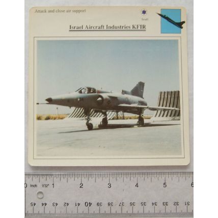 I.A.I. KFIR - Israel - Attack Close Air Support - Collectors Club Card