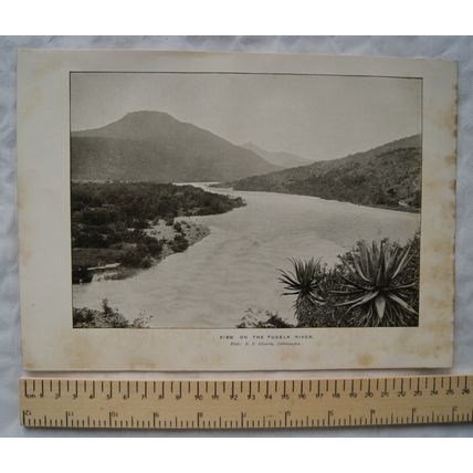 Vintage illustration: View on the Tugela River