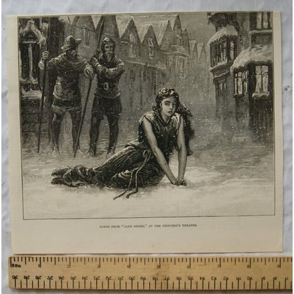 1876 engraving Scene from Jane Shore at the Princess's Theatre