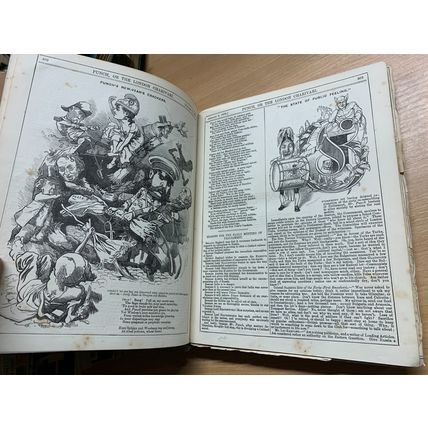 RARE* JAN-JUNE 1878 PUNCH MAGAZINE BOUND VOL 74 ILLUSTRATED ANTIQUE BOOK (P6)
