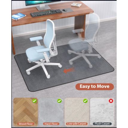 Durable Blvornl Office Chair Mat 35" x 55" for Hardwood Floors & Carpets