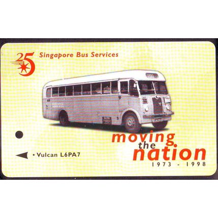 25 Years S'pore Bus Services~Moving The Nation S'pore TransitLink Train/Bus Card
