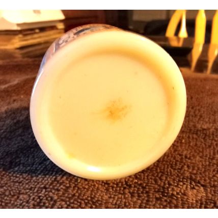Old Vintage Universal Special Cream Label On Old Milk Glass Jar Circa 1910