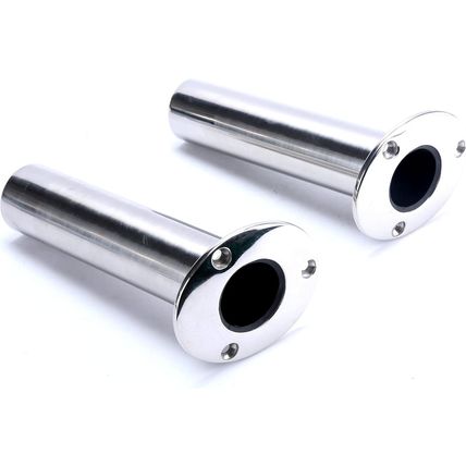 Amarine Made (Set of 2) Heavy Duty Stainless Steel 316 Deluxe Rod Holders with D