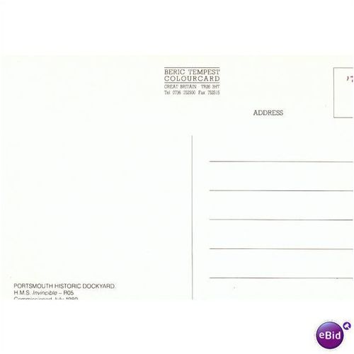 GB Postcard - H.M.S. Invincible - R05