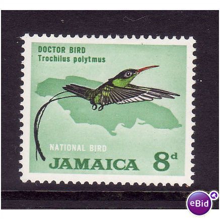 JAMAICA 1964 SG224 8d STREAMER TAIL BIRD M MINT