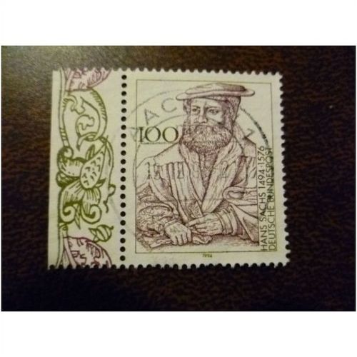 Germany 1994 500th Birth Anniversary Hans Sachs fine used stamp SG2604 singer