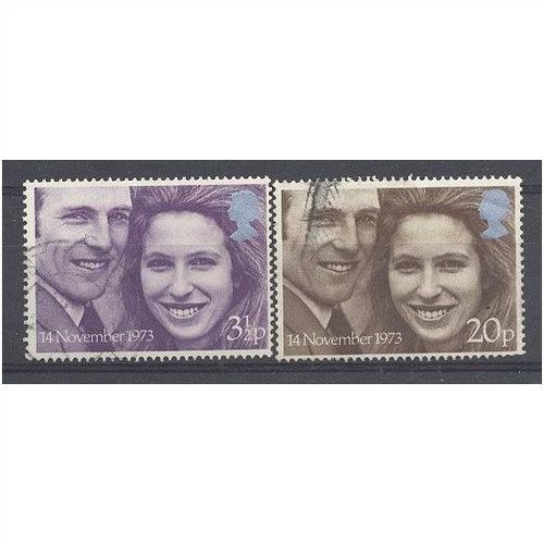 1973 Royal Wedding set of 2.Fine Used.2013gbc