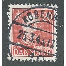 DEN 1942 20o 'KING CHRISTIAN X' FINE USED (EBID42-947a)