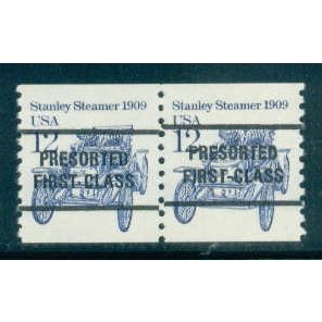 2132a 12c Stanley Steamer Very Fine MNH Dry Gum Gap Pair PreCnx W0386