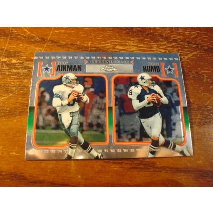 2010 Topps Chrome, 2-Cards, Gridiron Lineage, AIKMAN/ROMO, #CGL-AR