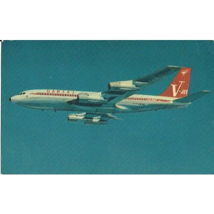Aviation QANTAS EMPIRE AIRWAYS Boeing 707 Postcard