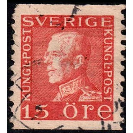 Sverige Sweden 1925 King Gustaf V 15ore Used Stamp