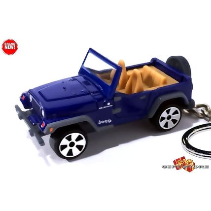 VERY RARE KEYCHAIN BLUE JEEP WRANGLER