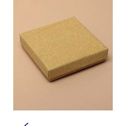 Gold glitter gift boxes necklace bracelet box approx 9 cm x 9 cm x 2 cm