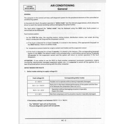 Renault Laguna Volume 1 Diag 6 Manual 1998 DIAG6 7711198310 PDF