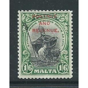 malta stamps sg187 sg 187 hm overprint