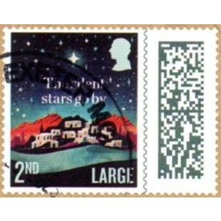 2023 Christmas. 2nd Large. Bethlehem. Self Ad Die Cut. Fine Used On Piece