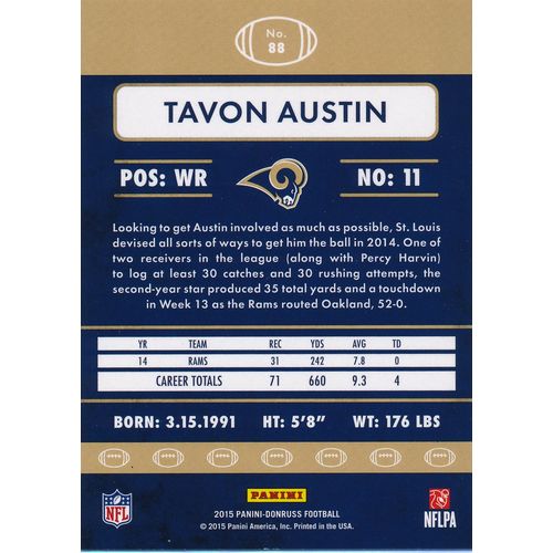 2015 Donruss Football 88 Tavon Austin St. Louis Rams