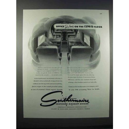 1946 Southernaire Southen Aircraft Ad - Office Deluxe