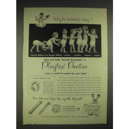 1952 Playtex Panties Baby Pants - Why Be Irritated?