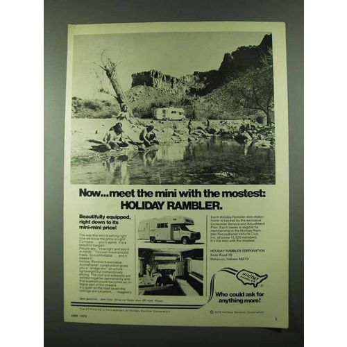 1975 Holiday Rambler Motorhome Ad - Mini with Mostest