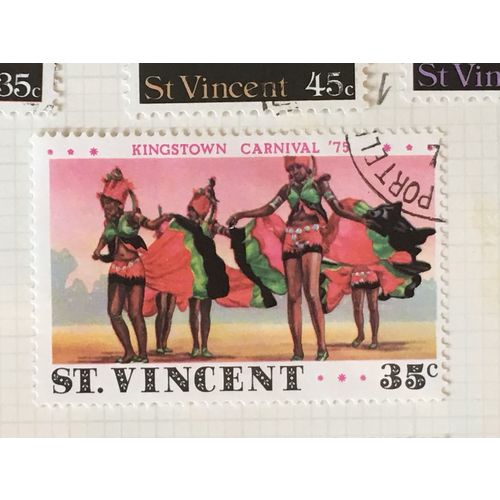 St Vincent 1975 Kingstown Carnival 35c Dancers Used SG 418 Sc 404 postage stamp