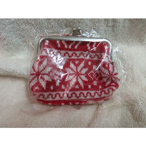 Christmas Children's Purse Chrome Red and White