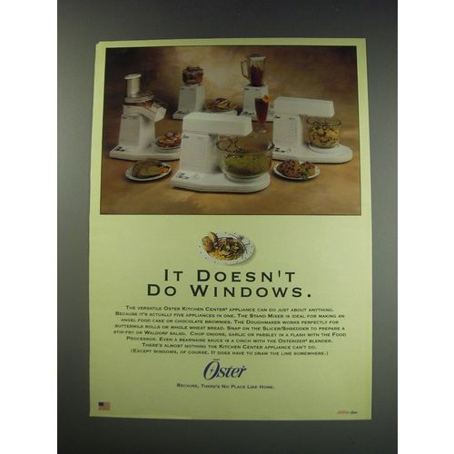 1991 Oster Kitchen Center Appliance Ad - Stand Mixer, Doughmaker