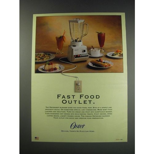 1991 Oster Osterizer Blender Ad - Fast food outlet