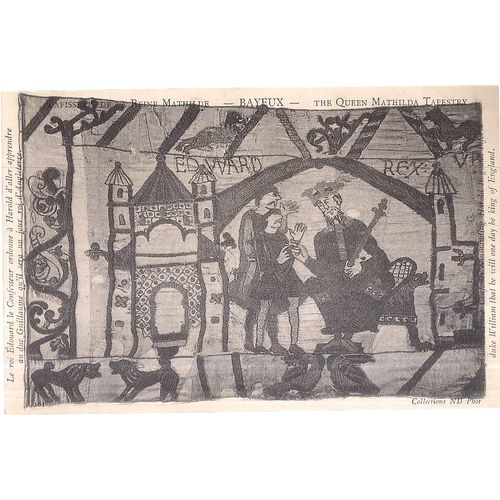 no 101 unused French postcard c.1910. BAYEUX, THE QUEEN MATILDA TAPESTRY =