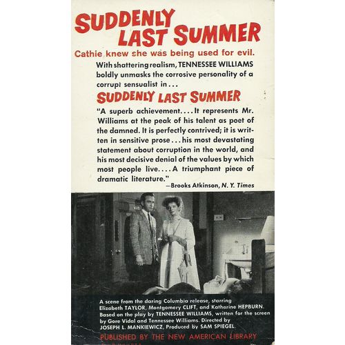 Suddenly Last Summer by Tennessee Williams ( Signet | 1st. Printing | 1960 )
