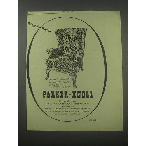 1954 Parker-Knoll PK 720 Penshurst Chair Ad - Wings for winter