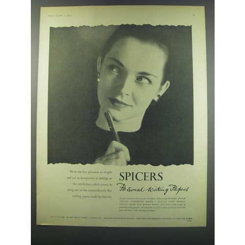 1957 Spicers Paper Ad - Spicers personal writing papers