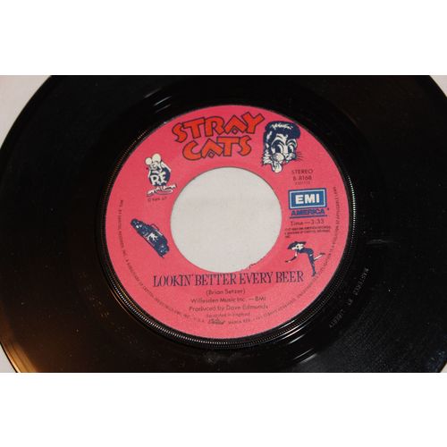 Stray Cats 45 & Picture Sleeve-SEXY+17-LOOKIN' BETTER EVERY BOTTLE STEREO