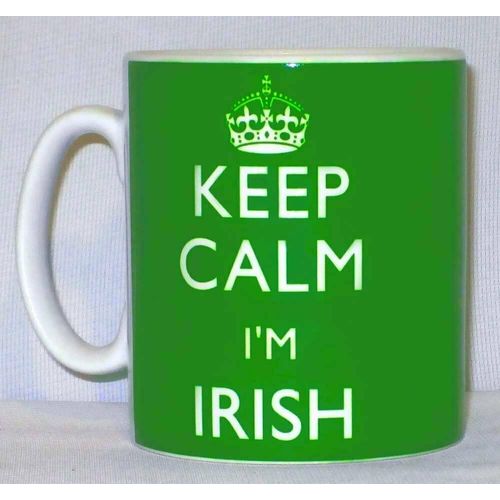 Keep Calm I'm Irish Mug Can Be Personalised Carry On Funny Retro Gift Ireland Pr