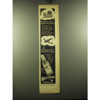1949 White Horse Scotch Ad - Gentlemen of the Eighteenth Century