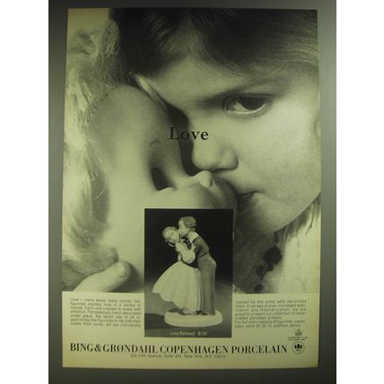 1974 Bing & Grondahl Copenhagen Porcelain Advertisement - Love Refused
