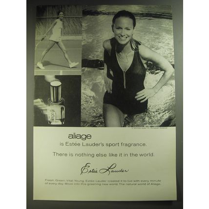 1974 Estee Lauder Aliage Perfume Ad - Aliage is Estee Lauder's sport fragrance