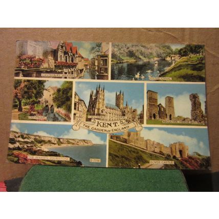 multiview, KENT county unused vintage postcard =
