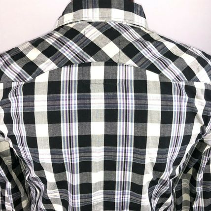 Levi Strauss & Co Casual Dress Shirt Med Black/Gray Striped